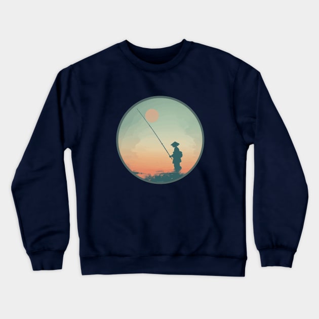 Fishing Girl Crewneck Sweatshirt by Ceiko